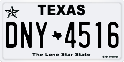 TX license plate DNY4516
