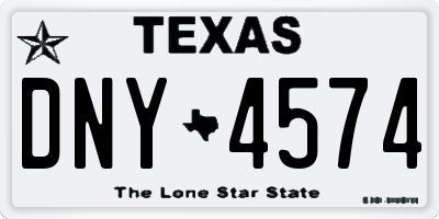 TX license plate DNY4574