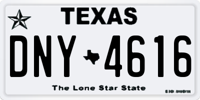 TX license plate DNY4616