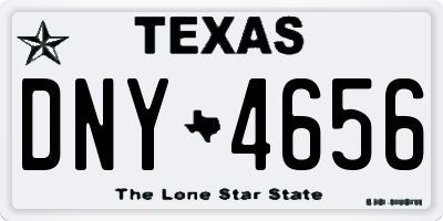TX license plate DNY4656
