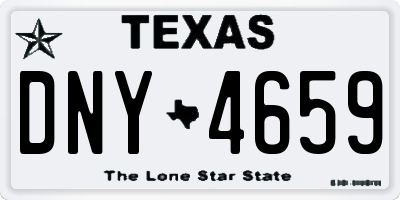 TX license plate DNY4659