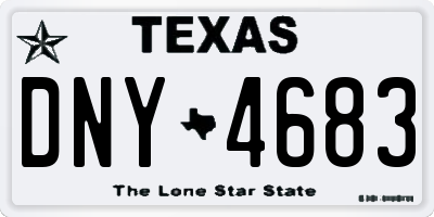 TX license plate DNY4683