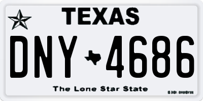 TX license plate DNY4686
