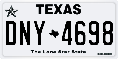 TX license plate DNY4698
