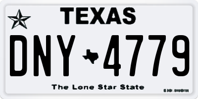 TX license plate DNY4779