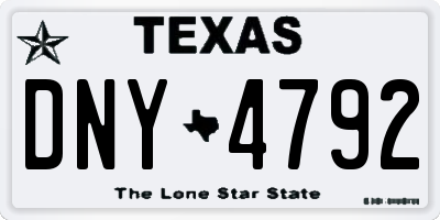 TX license plate DNY4792