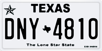 TX license plate DNY4810