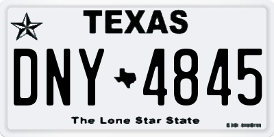TX license plate DNY4845