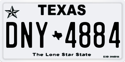 TX license plate DNY4884