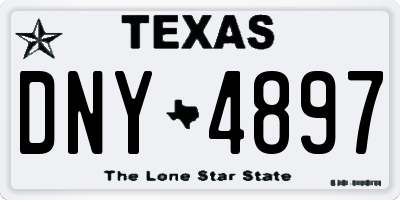 TX license plate DNY4897