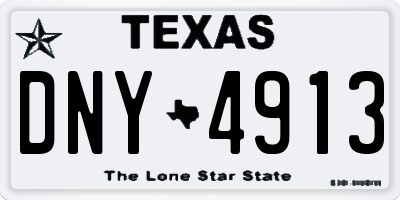 TX license plate DNY4913