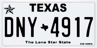 TX license plate DNY4917