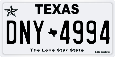 TX license plate DNY4994