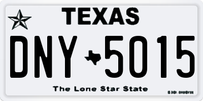 TX license plate DNY5015