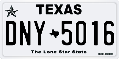 TX license plate DNY5016
