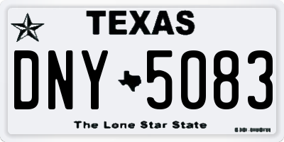 TX license plate DNY5083