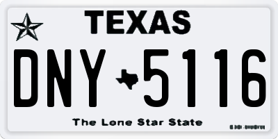 TX license plate DNY5116