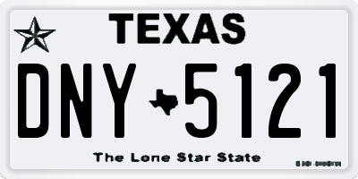 TX license plate DNY5121