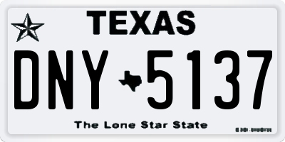 TX license plate DNY5137