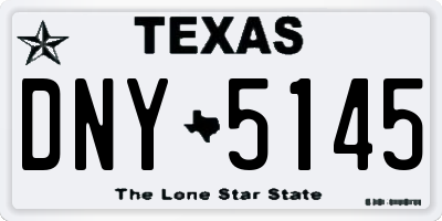 TX license plate DNY5145
