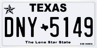 TX license plate DNY5149