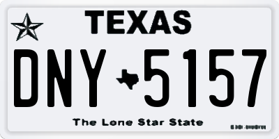 TX license plate DNY5157