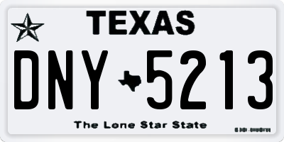 TX license plate DNY5213