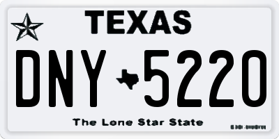 TX license plate DNY5220