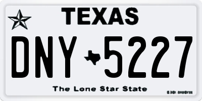 TX license plate DNY5227