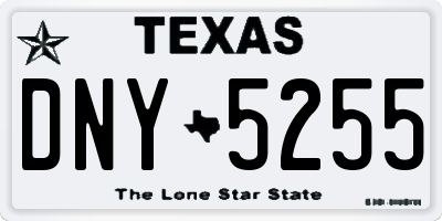 TX license plate DNY5255