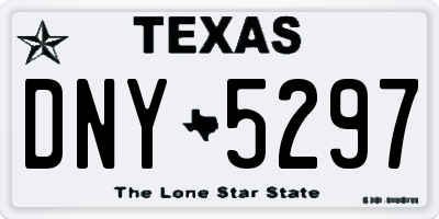 TX license plate DNY5297