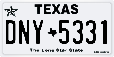 TX license plate DNY5331