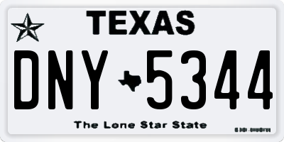 TX license plate DNY5344