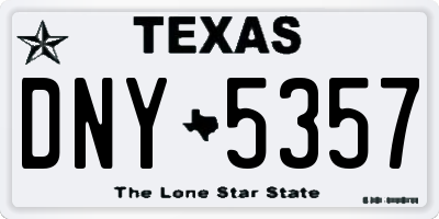 TX license plate DNY5357