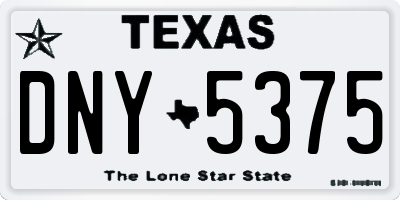 TX license plate DNY5375