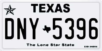 TX license plate DNY5396