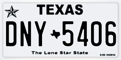 TX license plate DNY5406