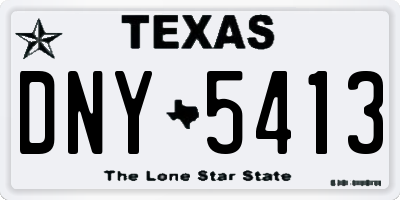TX license plate DNY5413