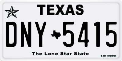 TX license plate DNY5415