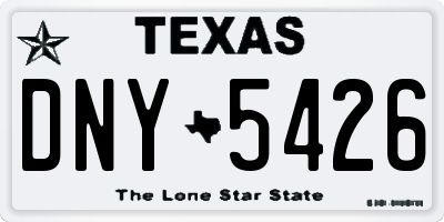 TX license plate DNY5426