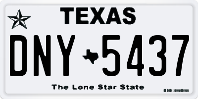 TX license plate DNY5437