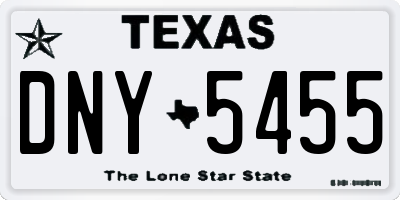 TX license plate DNY5455