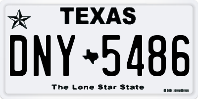 TX license plate DNY5486