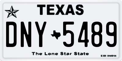 TX license plate DNY5489