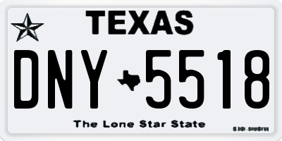 TX license plate DNY5518