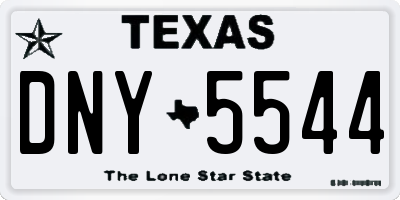 TX license plate DNY5544