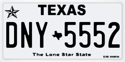 TX license plate DNY5552