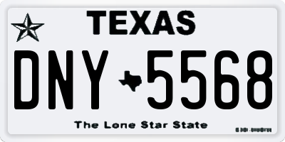 TX license plate DNY5568