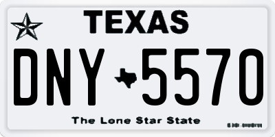 TX license plate DNY5570