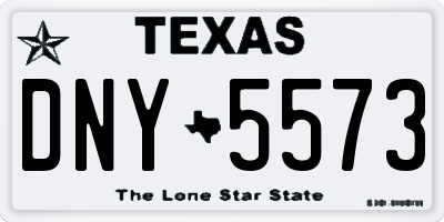 TX license plate DNY5573